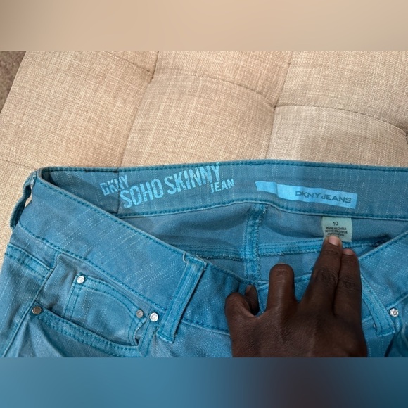 DKNY Soho Skinny Jeans - Size 10, Bright Blue-EUC - Picture 5 of 10